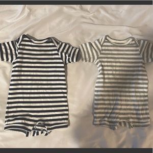 Primary stripe baby suit shortie bundle 9-12m